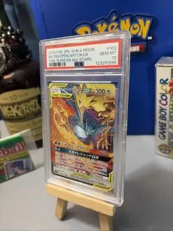 2019 POKEMON JPN TAG TEAM GX ALL STARS #102 MOLTRES ZAPDOS ARTICUNO GX PSA 10 - Image 2