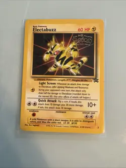 1999 Pokemon TCG Electabuzz Stamped WB Kids First Movie Promo NM Mint - Image 1