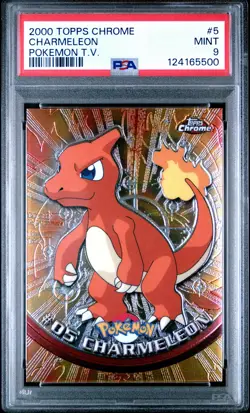 2000 TOPPS CHROME POKEMON T.V. #5 CHARMELEON PSA 9 - Image 1