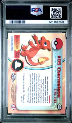 2000 TOPPS CHROME POKEMON T.V. #5 CHARMELEON PSA 9 - Image 2