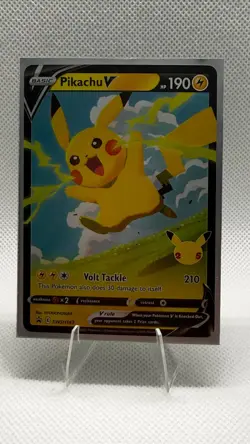 Pikachu V SWSH143 Pokemon SWSH BLACK STAR Promo NM 25 CELEBRATIONS - Image 2