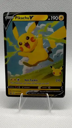 Pikachu V SWSH143 Pokemon SWSH BLACK STAR Promo NM 25 CELEBRATIONS - Image 5