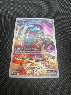 Pokemon TCG Team Rocket's Wobbuffet SVP 203 Pokemon Center Exclusive Promo - NM - Image 1