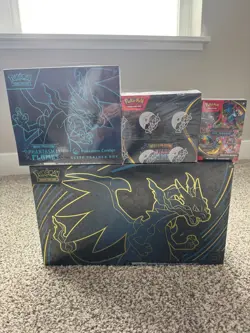 Phantasmal Flames: 1 Pokemon Center ETB, 1 Booster Box, 1 UPC & 1 Booster Bundle - Image 1