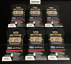 New & Sealed Lot of 6 Pokemon TCG: Mega Evolution Sleeved Booster Packs - Image 2
