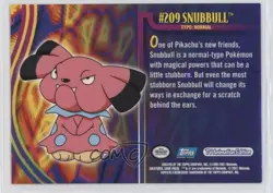 Snubbull Topps Pokemon TV Animation Edition Johto Series 1 #209 2001 - Image 2