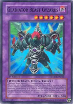 Yugioh! Gladiator Beast Gyzarus - LODT-EN044 - Super Rare - 1st Edition Near Min - Image 1