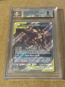 BGS 8 Umbreon & Darkrai Tag Team GX - NM English Promo SM241 Pokemon Card - Image 1