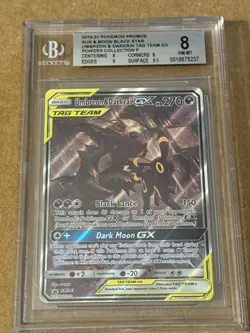 BGS 8 Umbreon & Darkrai Tag Team GX - NM English Promo SM241 Pokemon Card - Image 2