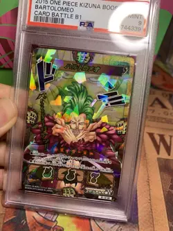 Bartolomeo Japanese One Piece Kizuna Boost Card Battle Card PSA 9 B1-32 GR Holo - Image 3