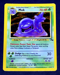1999 Pokemon MUK Fossil Set HOLO BLEED Misprint ERROR Card 13/62 Foil Rare WotC - Image 1