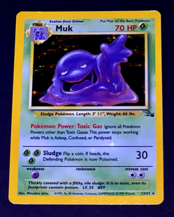 1999 Pokemon MUK Fossil Set HOLO BLEED Misprint ERROR Card 13/62 Foil Rare WotC - Image 3