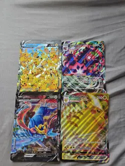 Pikachu V-Union Pokemon Oversized Jumbo Ultra Rare Card NM + Extras - Image 1