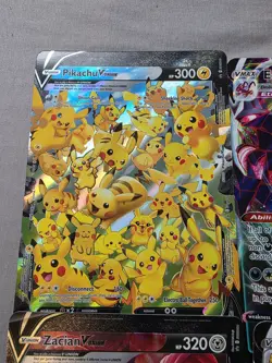 Pikachu V-Union Pokemon Oversized Jumbo Ultra Rare Card NM + Extras - Image 2