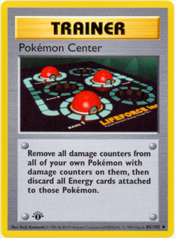 Pokemon Center 85/102 Base Set 1st Edition Regular Rare Vintage Pokemon Card - Image 1