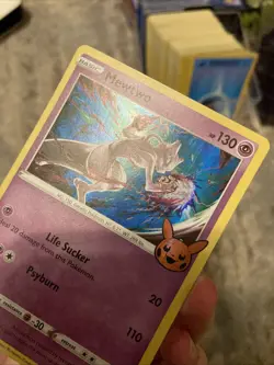 Pokemon Card TCG Mewtwo 056/172 Trick Or Trade Holo Rare Stamped 2023 LP/NM New - Image 3