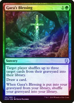 Gaea's Blessing FOIL Dominaria NM Green Uncommon MAGIC GATHERING CARD ABUGames - Image 1