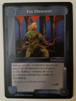 MIDDLE-EARTH CCG MECCG THE BALROG FOE DISMAYED MEBA SHADOW-DEEPS LOTR CARD - Image 1