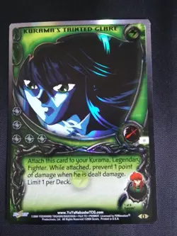 Yu Yu Hakusho TCG CCG Kurama's Tainted Glare L6 Double Rainbow Foil NM Card - Image 1