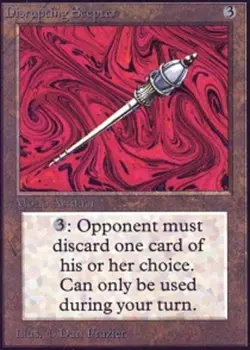 1 x Disrupting Scepter - Unlimited - Moderate Play - MTG - Image 1