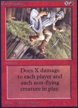 1 x Earthquake - Unlimited - Moderate Play - MTG - Image 1