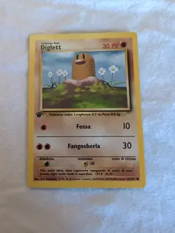Diglett 47/102 First Edition with Shadow Spanish Base Set Pokemon Card - Image 1
