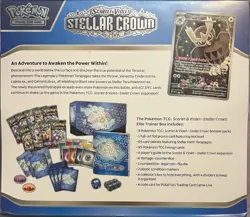 Pokemon Scarlet & Violet Stellar Crown Elite Trainer Box ETB New & Sealed - Image 2
