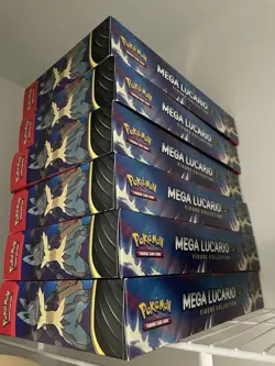 LOT OF FOUR (4) - Pokemon Mega Lucario ex Figure Collection Box Factory Sealed - Image 2