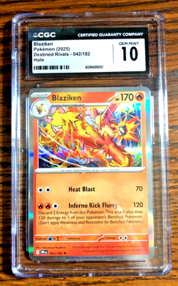 Blaziken Holo Rare #042 - CGC GEM MINT 10 - 2025 Destined Rivals - Pokemon TCG - Image 1
