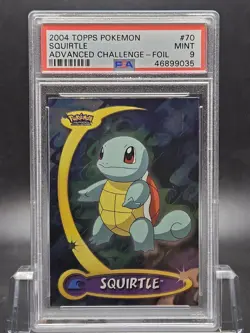 Squirtle Foil Topps Pokemon Advanced Challenge PSA 9 MINT 2004 - Image 1