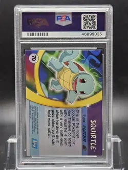 Squirtle Foil Topps Pokemon Advanced Challenge PSA 9 MINT 2004 - Image 2
