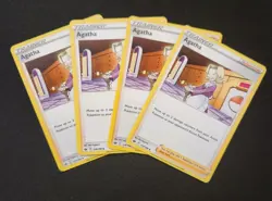 Agatha 4x Trainer Playset Supporter 129/198 SWSH Chilling Reign Pokemon 2021 NM - Image 1