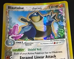 Pokemon Blastoise Delta Series 110 HP, Enraged Linear Attack, Rare Holo - Image 4