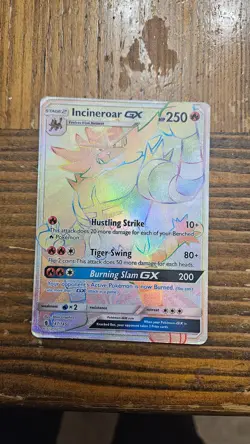 Pokemon Incineroar GX 147/145 Rainbow Secret Rare - Sun & Moon Burning Shadows - - Image 1
