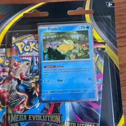 Pokemon TCG: Mega Evolution Psyduck Triple Booster Pack Blister Sealed 🚚✅ - Image 3