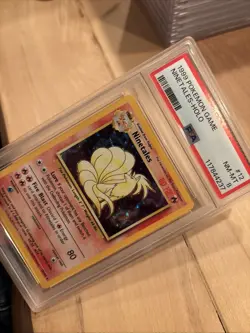 1999 Pokemon Base Set Unlimited Ninetales #12 Holo Rare 12/102 - PSA 8 NM-MT - Image 2