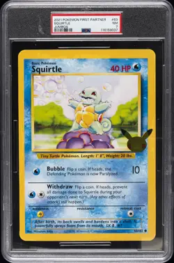 2021 POKEMON FIRST PARTNER JUMBOS #63 SQUIRTLE PSA 7 - Image 1