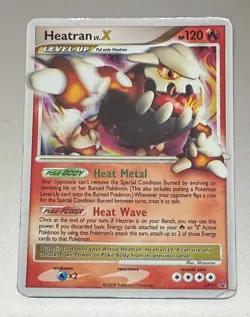 POKEMON TCG HEATRAN LV.X DP31 HOLO BLACK STAR PROMO LIGHT PLAY - Image 1