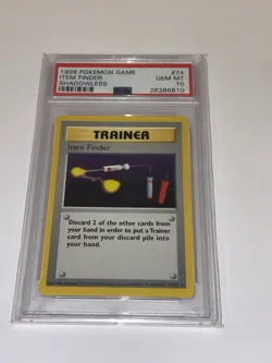 1999 POKEMON BASE SET SHADOWLESS #74 ITEM FINDER PSA 10 - Image 1