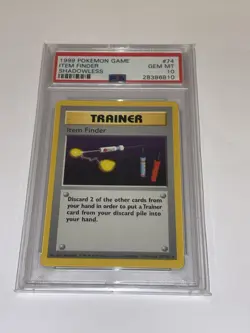 1999 POKEMON BASE SET SHADOWLESS #74 ITEM FINDER PSA 10 - Image 3