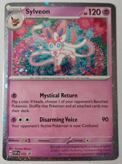 Sylveon 172 Cosmos Holo Pokemon Scarlet & Violet Black Star Promo NM - Image 1