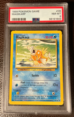 #35/102 Magikarp 1999 Pokemon Game Base Set WOTC PSA 8 - Image 1