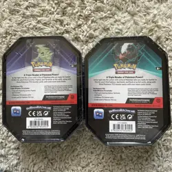 (2-PACK) NEW Pokemon TCG Tyranitar Triple Whammy Tin Factory Sealed - Image 2