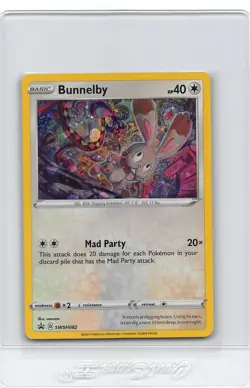 Bunnelby - SWSH082 - Black Star Promo - HOLO RARE - 2021 POKEMON CARD - NM - Image 1