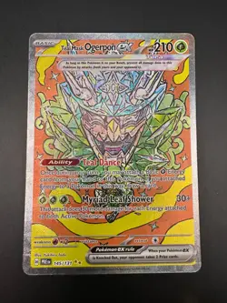 Pokemon TCG Prismatic Evolutions Teal Mask Ogerpon EX Card 145/131 - Image 1