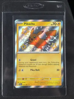 ✨Pokemon Pikachu TCG Baby Shiny Holo Rare Card Paldean Fates 131/091✨ NM - Image 1