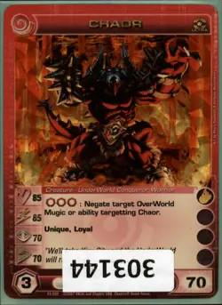 (303144) CHAOR 85/85/70/70/70 (1 Max Stats) Ultra Rare Foil Chaotic Card - Image 1