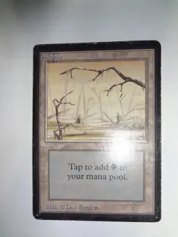 MTG MAGIC THE GATHERING CARD ORIGINAL BETA LAND SWAMP B V2 TWO BRANCHES BROWN X1 - Image 1
