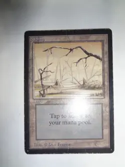 MTG MAGIC THE GATHERING CARD ORIGINAL BETA LAND SWAMP B V2 TWO BRANCHES BROWN X1 - Image 3