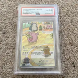 PSA 10 Chansey 187/167 Pokemon Twilight Masquerade Holo Full Art Graded Card - Image 3